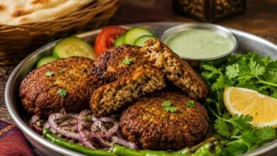 Best Shami Kebab Near Long Island City and Queens, NY 85 Shami kebab near Long Island City and Queens served with chutney, onion, lemon and naan