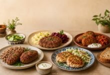 Russian Kotleti Near Me: What to Look For and Where to Find Them 37 Regional kotleti served with buckwheat, mashed potatoes, beet salad, cabbage, herbs and traditional sauces