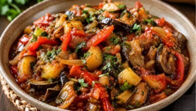 Ajapsandali Near Me: Where to Find Authentic Georgian Eggplant Stew 87 Traditional Georgian ajapsandali with eggplant, tomatoes, peppers, onions and fresh herbs